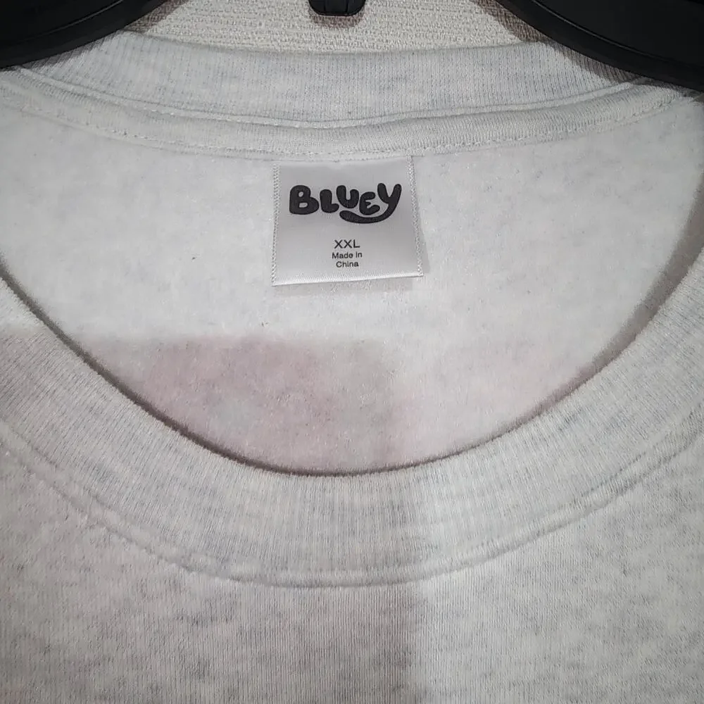 Bluey family gray sweatshirt men's XXL